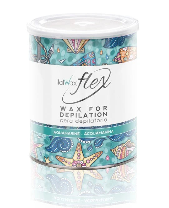 ItalWax FLEX Epilācijas vasks kannā AQUAMARINE, 800 ml