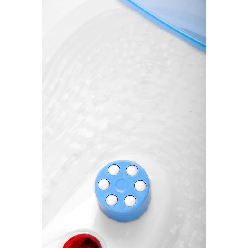 Set of paddling pool for pedicure on wheels chrome + foot massager massager with temperature maintenance am-506a