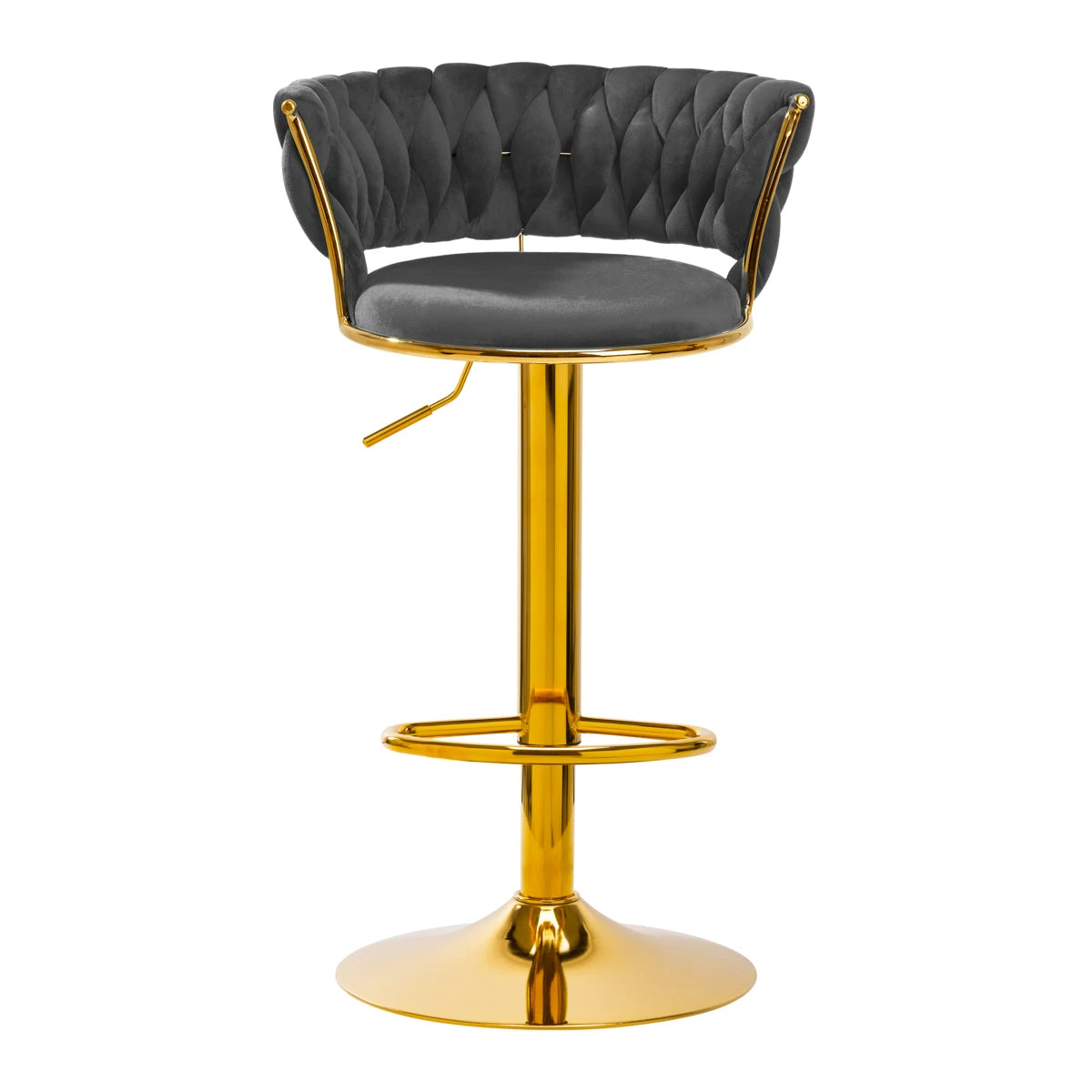 4Rico Барный стул QS-B313a бархат серый