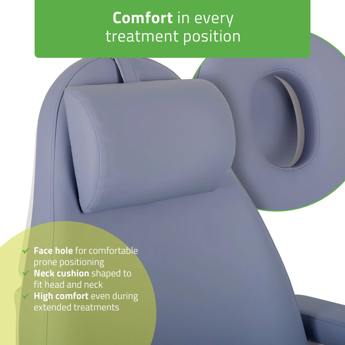 Cosmetic treatment chair, electric Elara PRO 4, violet