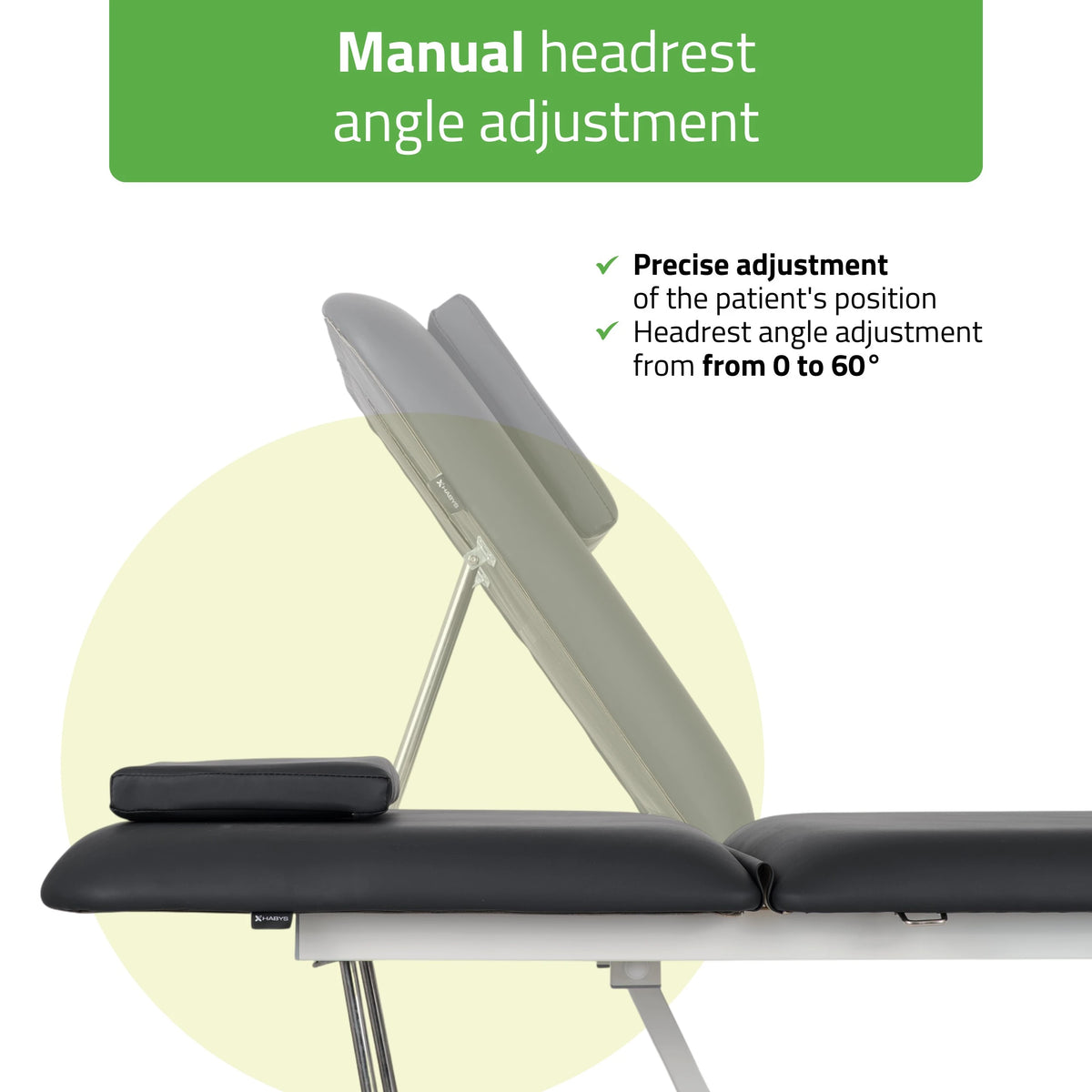 Optima therapy table, electric height adjustment with hand remote – Satin Comfort k715 black