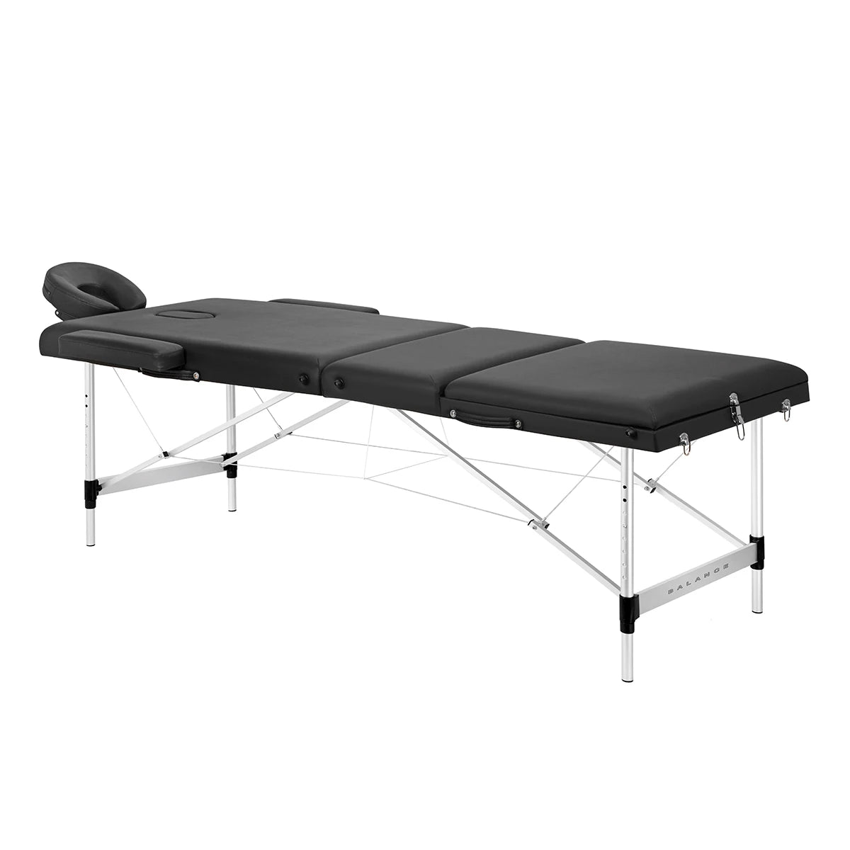 BALANCE Kokkupandav massaažilaud 3 sektsiooniline, must