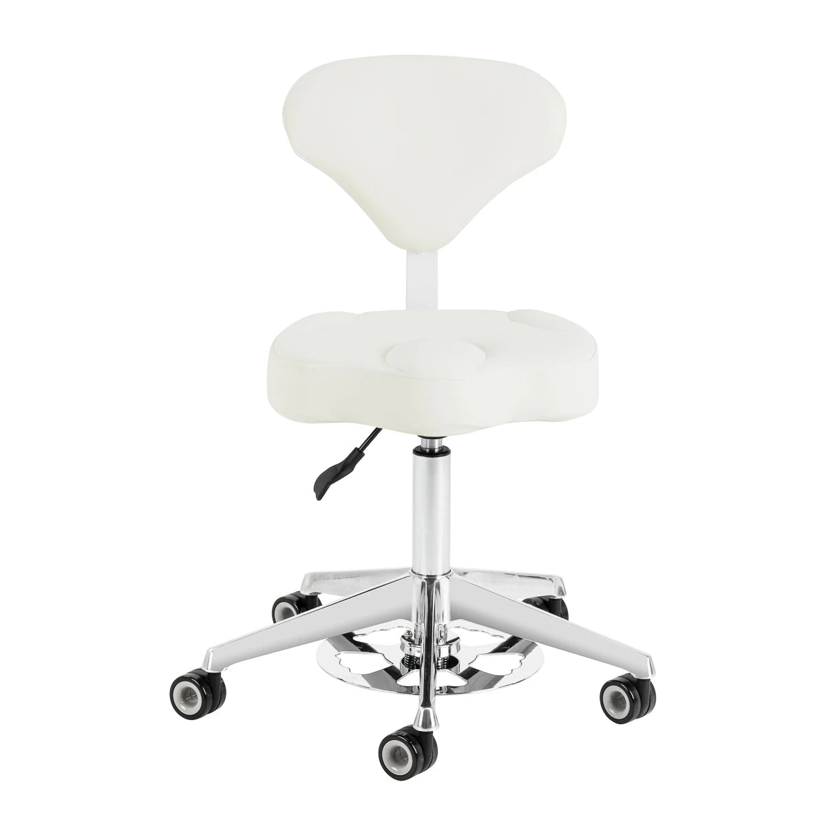 Azzurro 156f bump-up white cosmetic stool