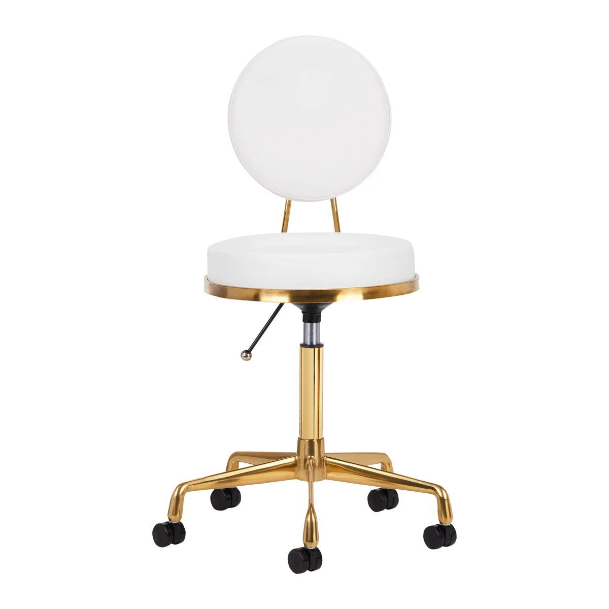 Arbetsstol / kundstol H5 GOLD vit