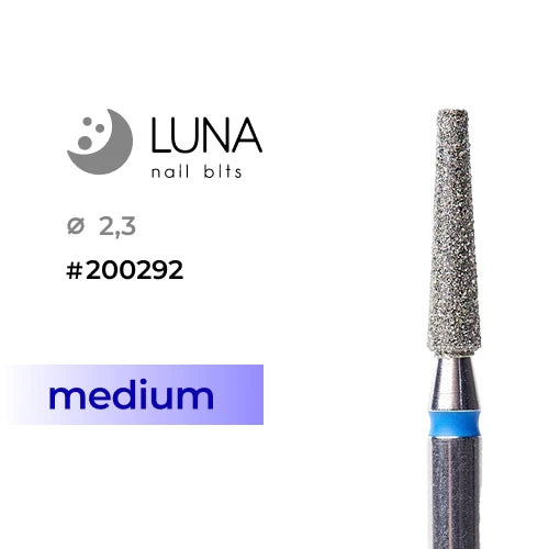 Luna Bits Punta diamantata Tronco, blu, diametro 2,3 mm, grana media