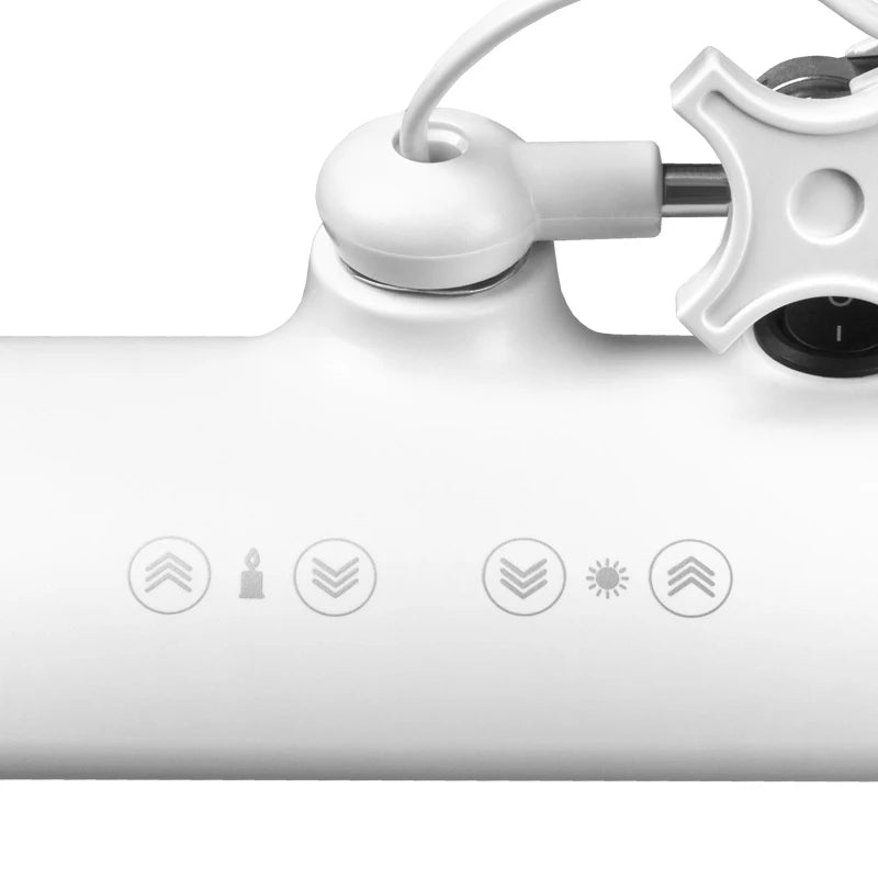 Elegante LED lampa 801-TL, piestiprināma, ar mainīgu intensitāti un temperatūras regulēšanu, balta