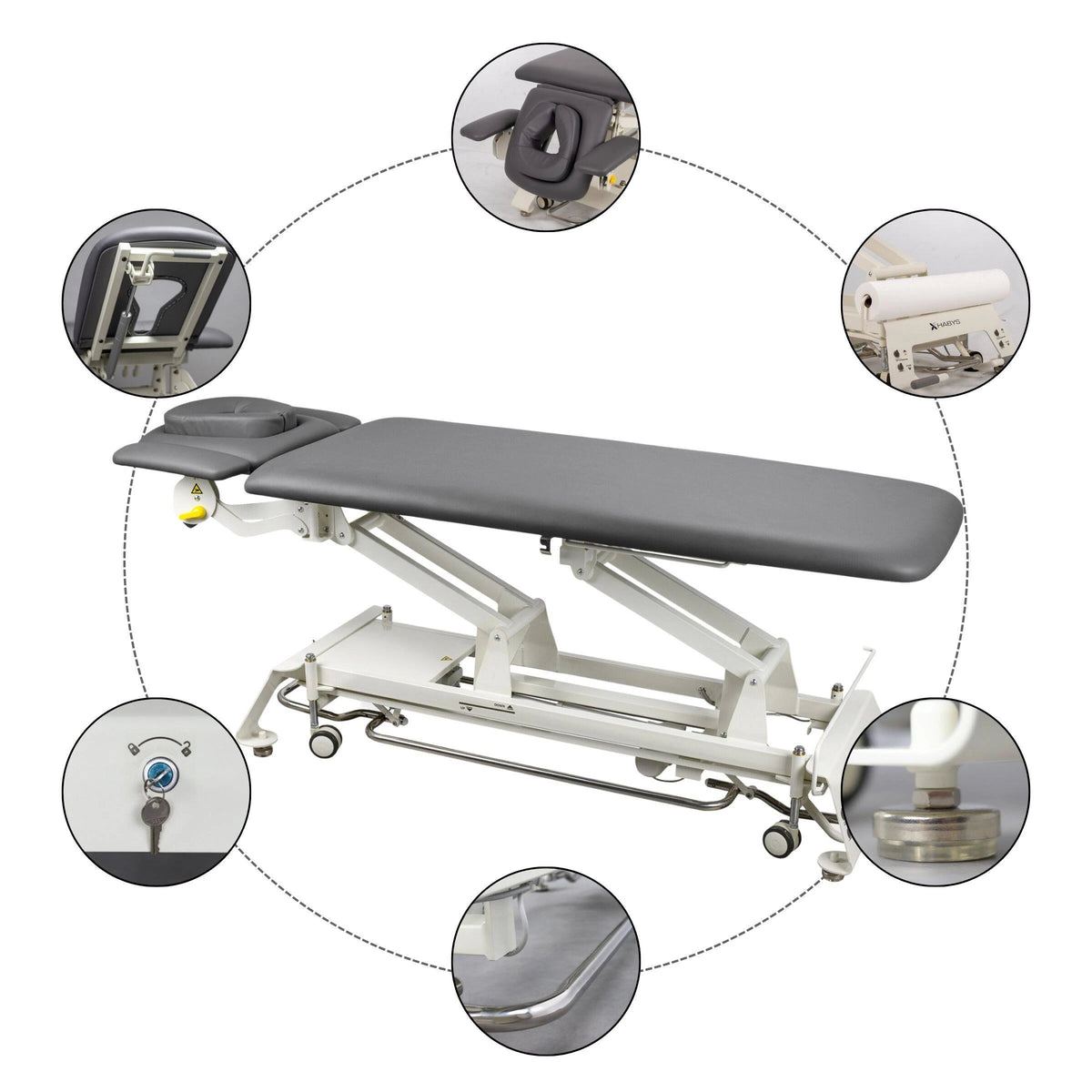 Stationary massage table Evero V4 ERGO Soft Touch K622 Gray