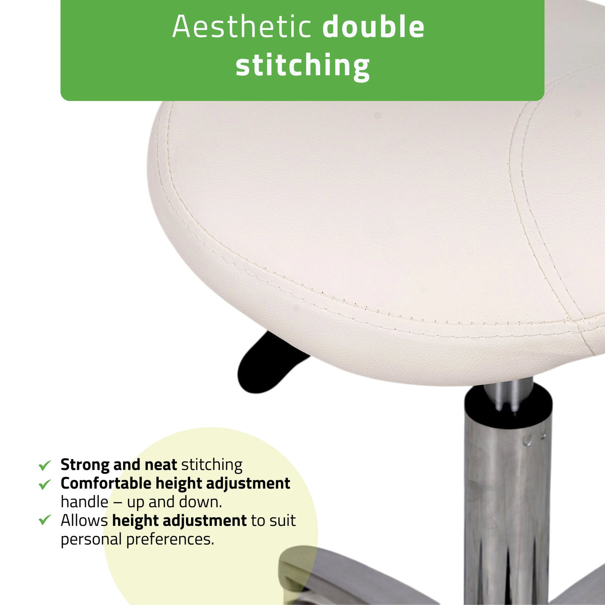 Saddle stool Lila, PVC k501 white