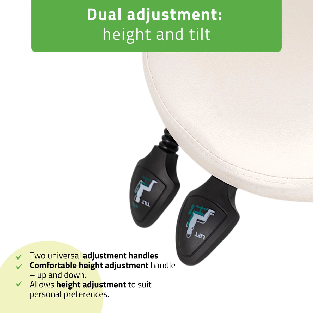 Saddle stool Sola, Comfy Base k501 white