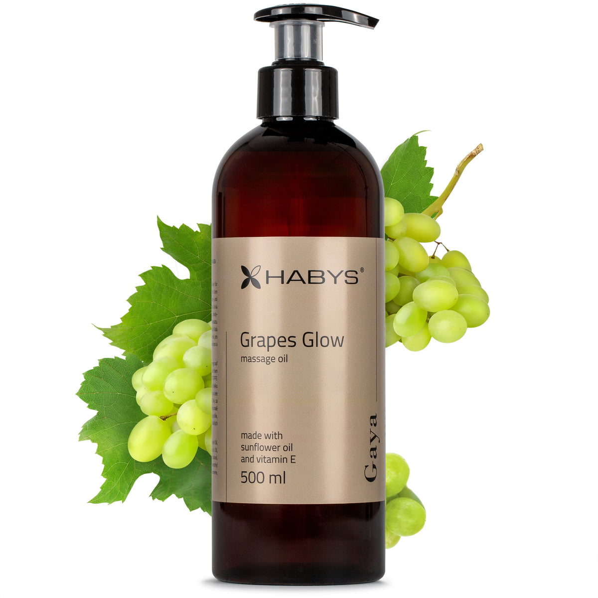 Massage Oil, Grapes Glow, HABYS 500 ml
