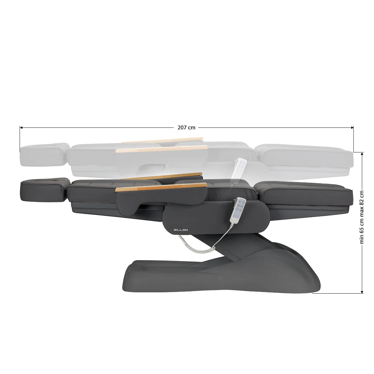 Sillon Elektrische behandelstoel LUX 273b, 3 motoren, grijs