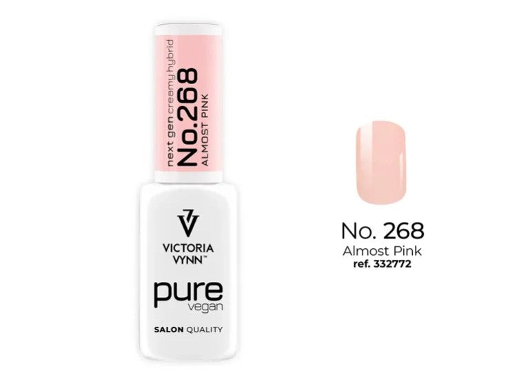 Victoria Vynn Gēla nagu laka 268 Almost Pink PURE VEGAN, 8 ml