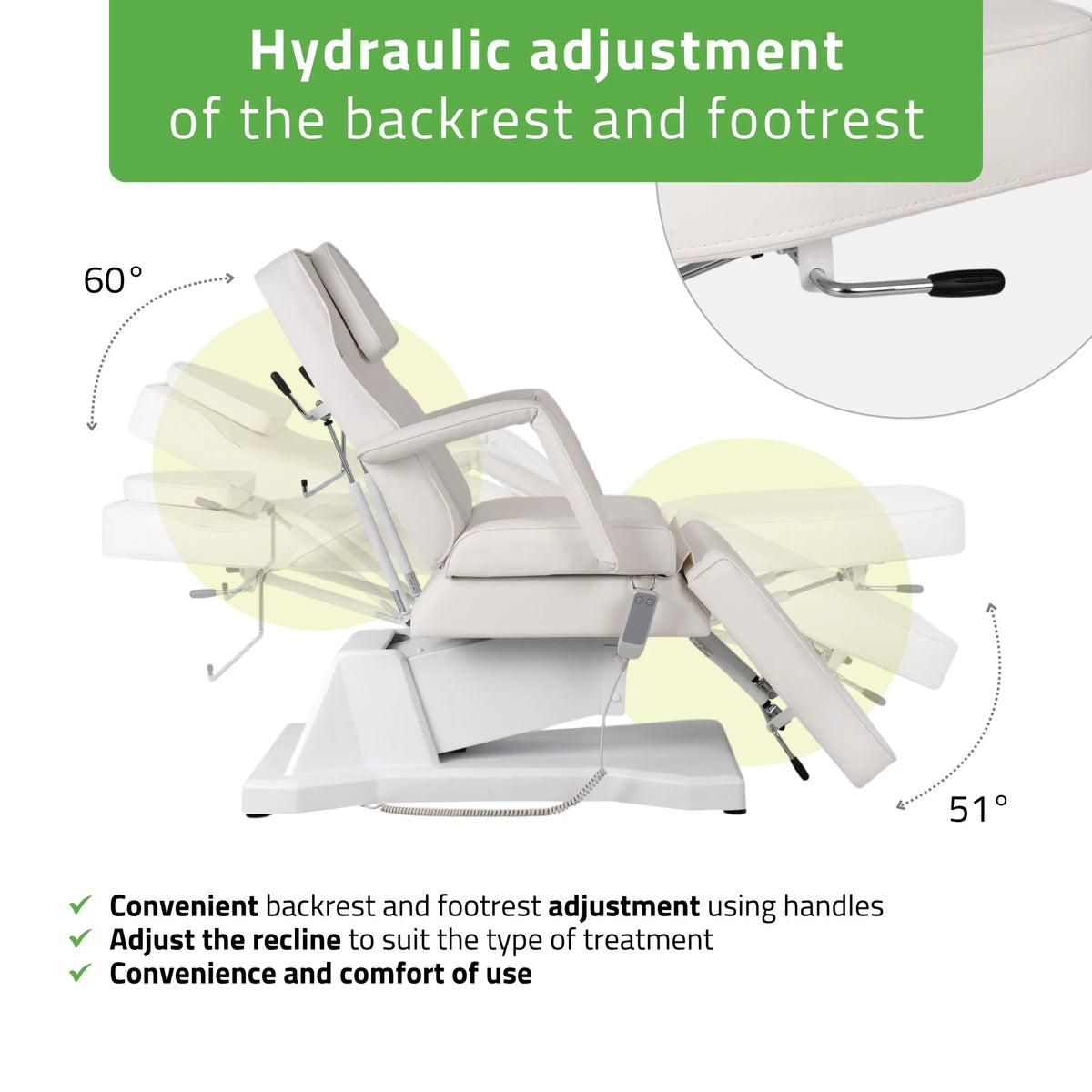 Electric beauty chair Laris Touch Core k301 white