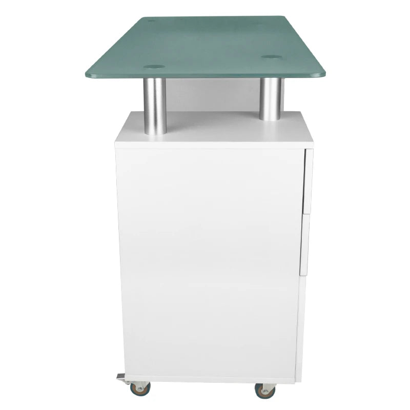 Manikīra galds GLASS COSMETIC, balts
