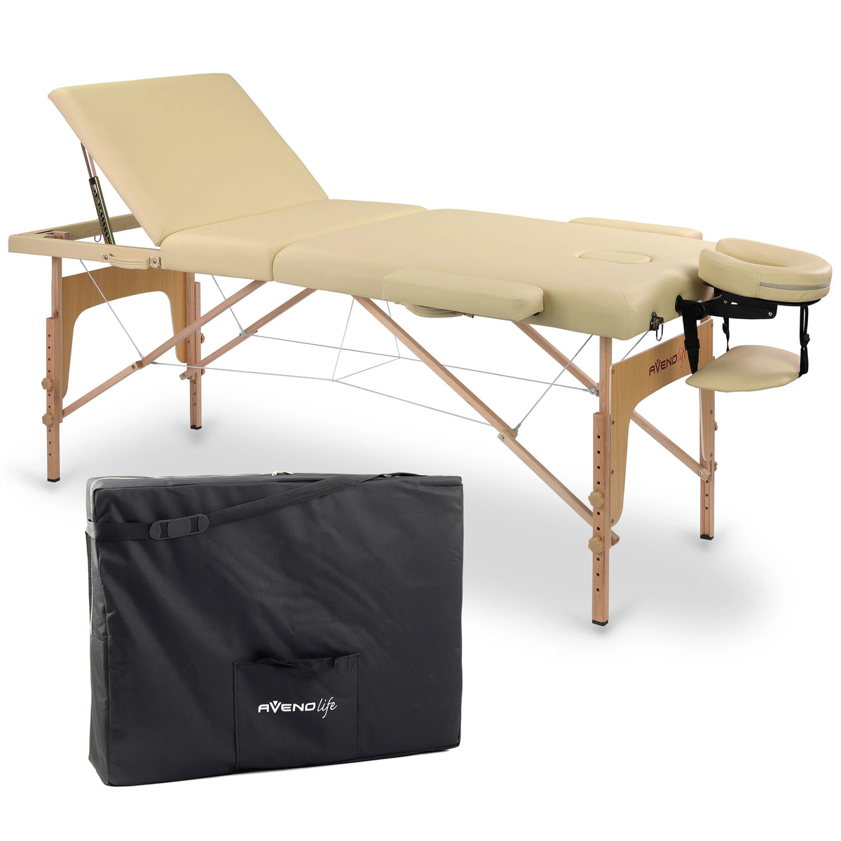 Pārnēsājams masāžas galds Bianca Comfy Base K533, bēša