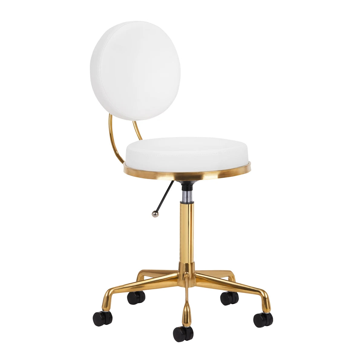 Arbetsstol / kundstol H5 GOLD vit