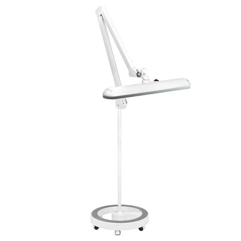 Elegante LED darbnīcas lampa 801-S, ar statīvu, balta
