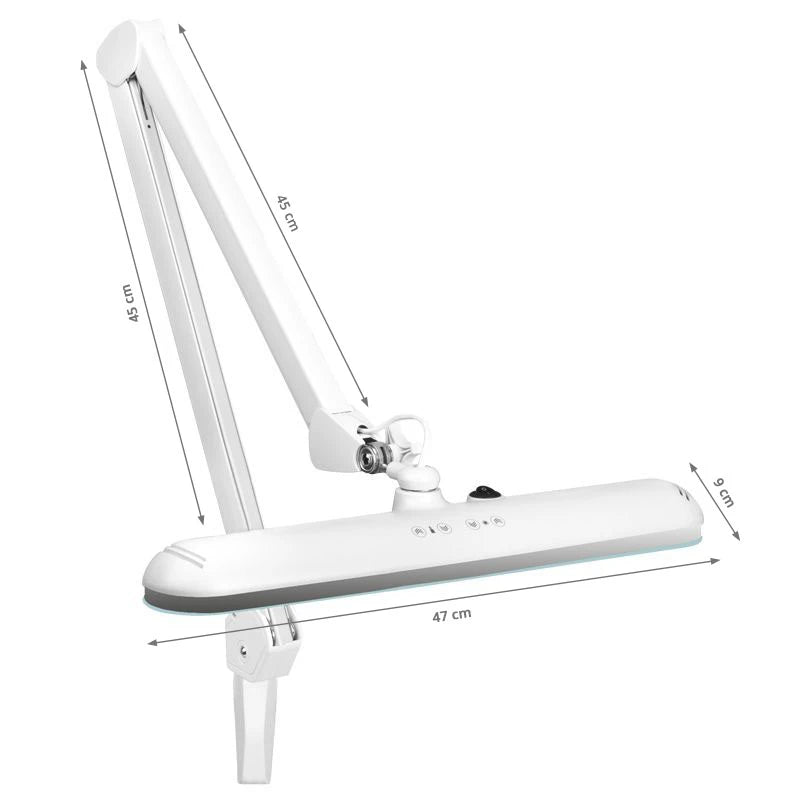 Elegante LED lampa 801-TL, piestiprināma, ar mainīgu intensitāti un temperatūras regulēšanu, balta