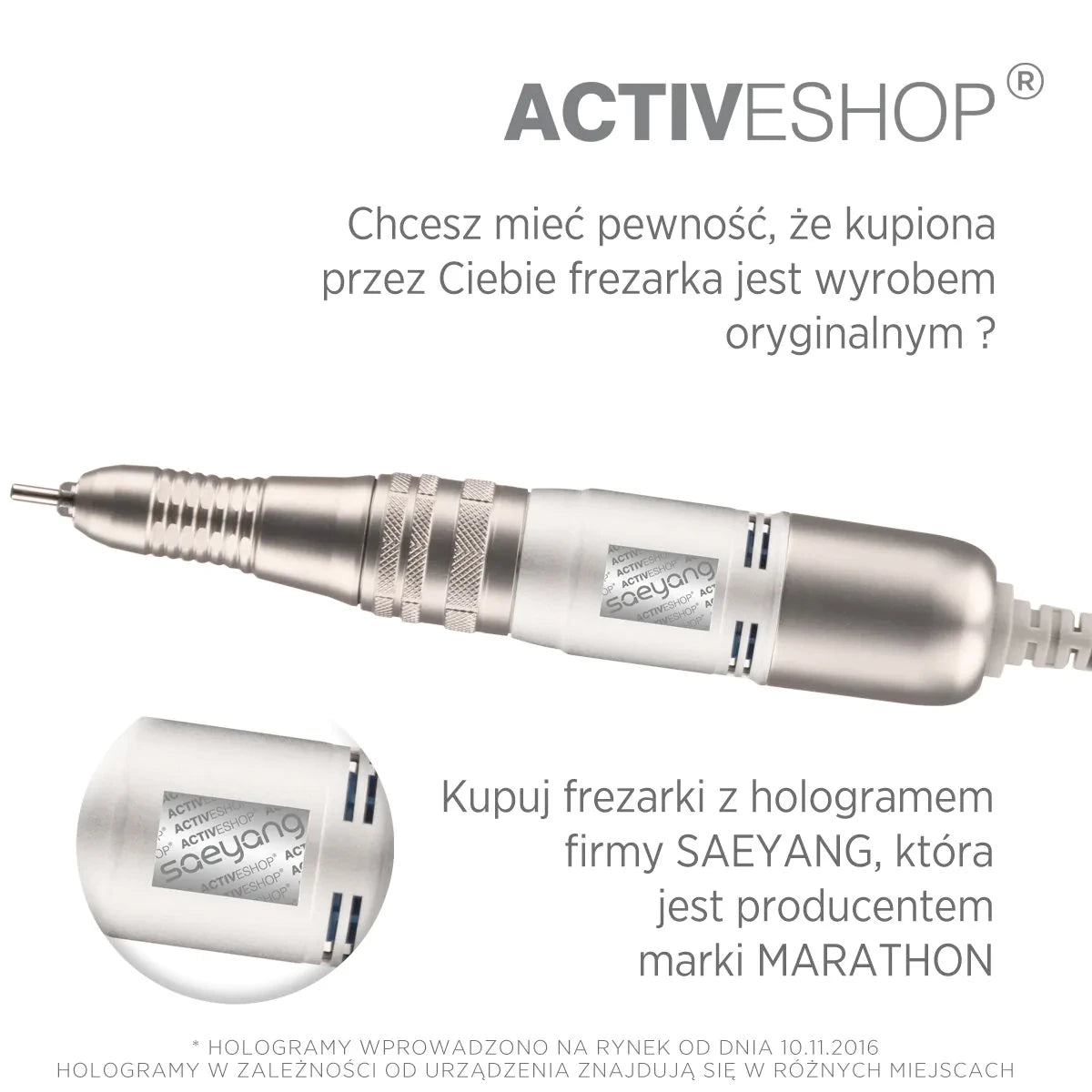 Saeyang Nail Drill Machine Marathon Mighty White + SH20N