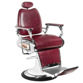 Gabbiano Moto Style Barberstuhl, Burgund
