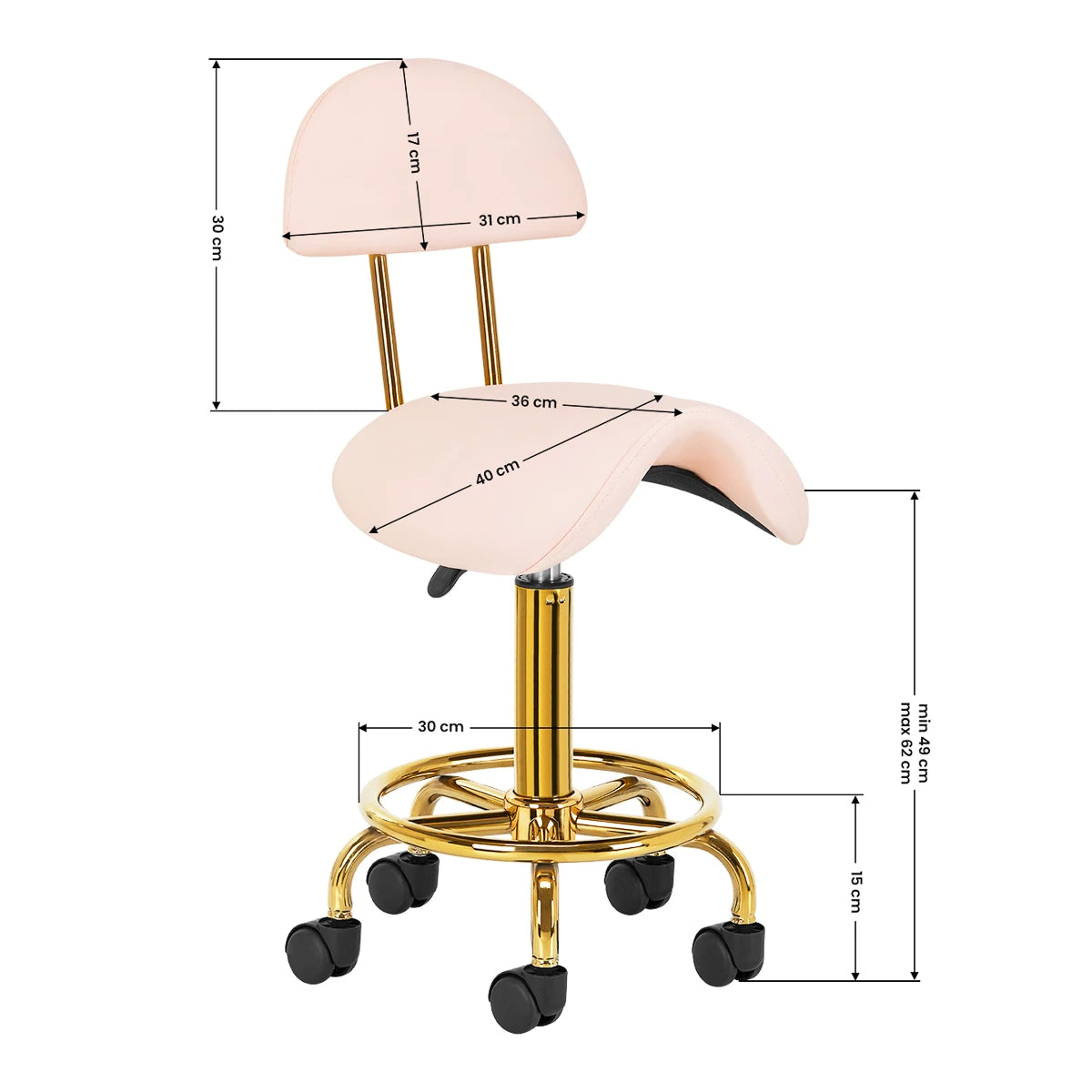 Master Chair 6001-G Gold Pink