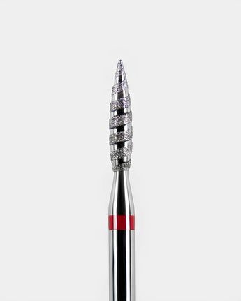 Embout diamanté flame tornado rouge n°124, 023