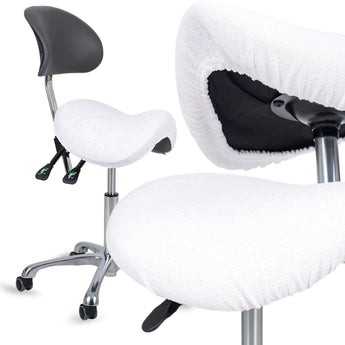 Frotē pārvalks taburetei ar gumiju, diametrs 60 cm, balts