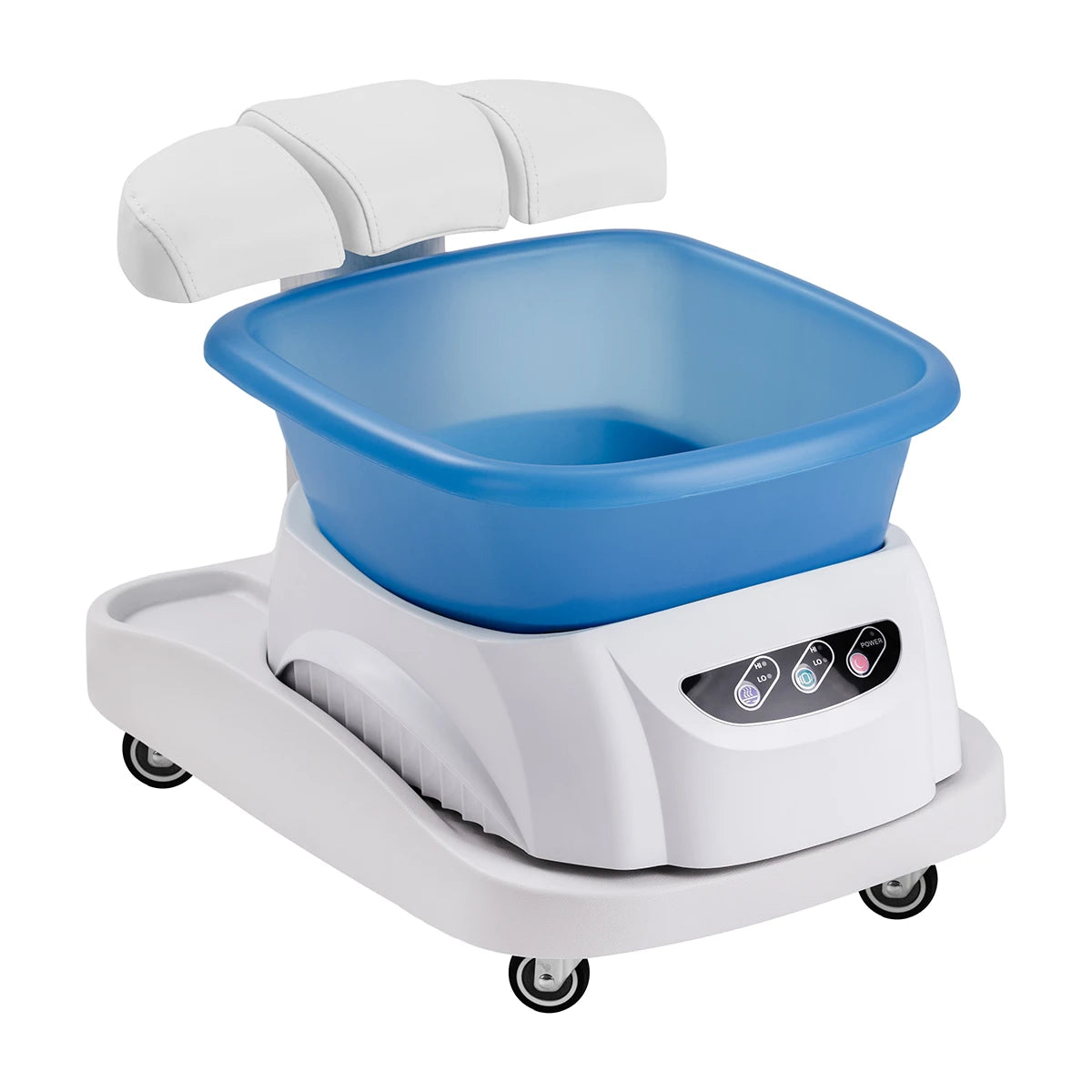 Azzurro Bac à shampoing avec masseur et chariot blanc