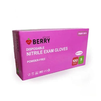Nitrila cimdi, bez pulvera, PINK S, rozā, 100 gab.