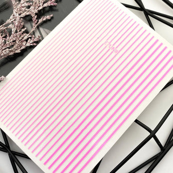 LAQUE 3D uzlīmes strīpas, NEON PINK, elastīgas