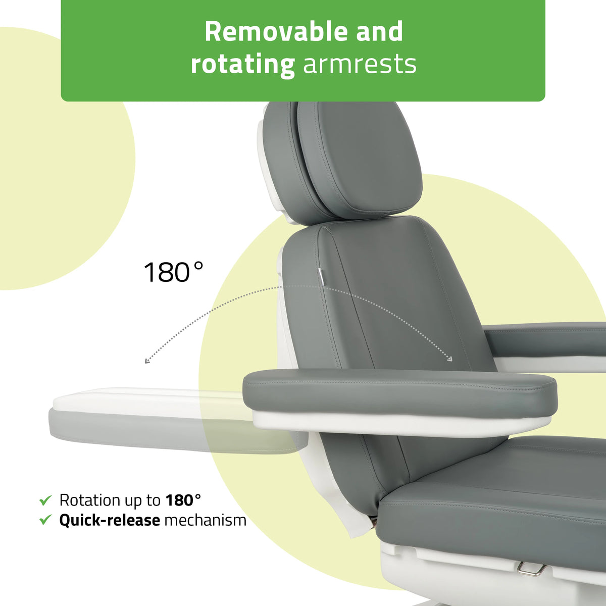 Electric beauty chair Luxoria PRO 5 k721 ash grey