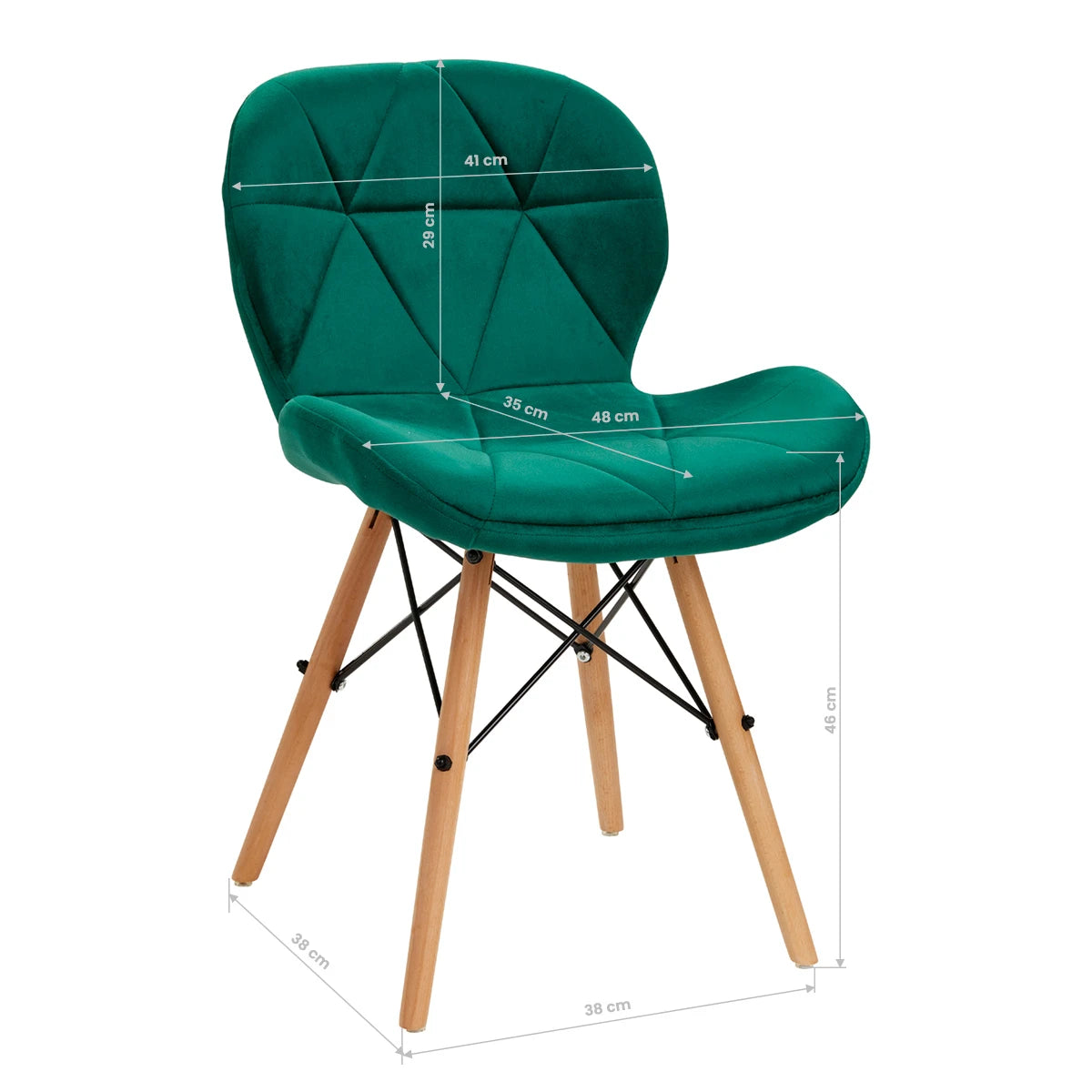 4Rico Cosmetic chair QS-186 green velvet