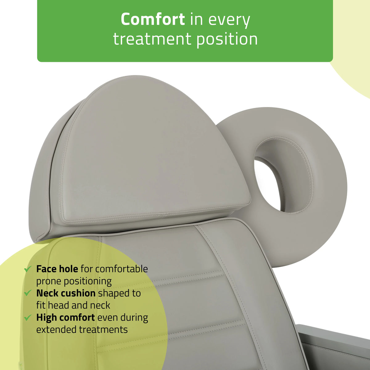 Косметологическое кресло Leo PRO 4 Comfy Base, 3 мотора, 522 Серое