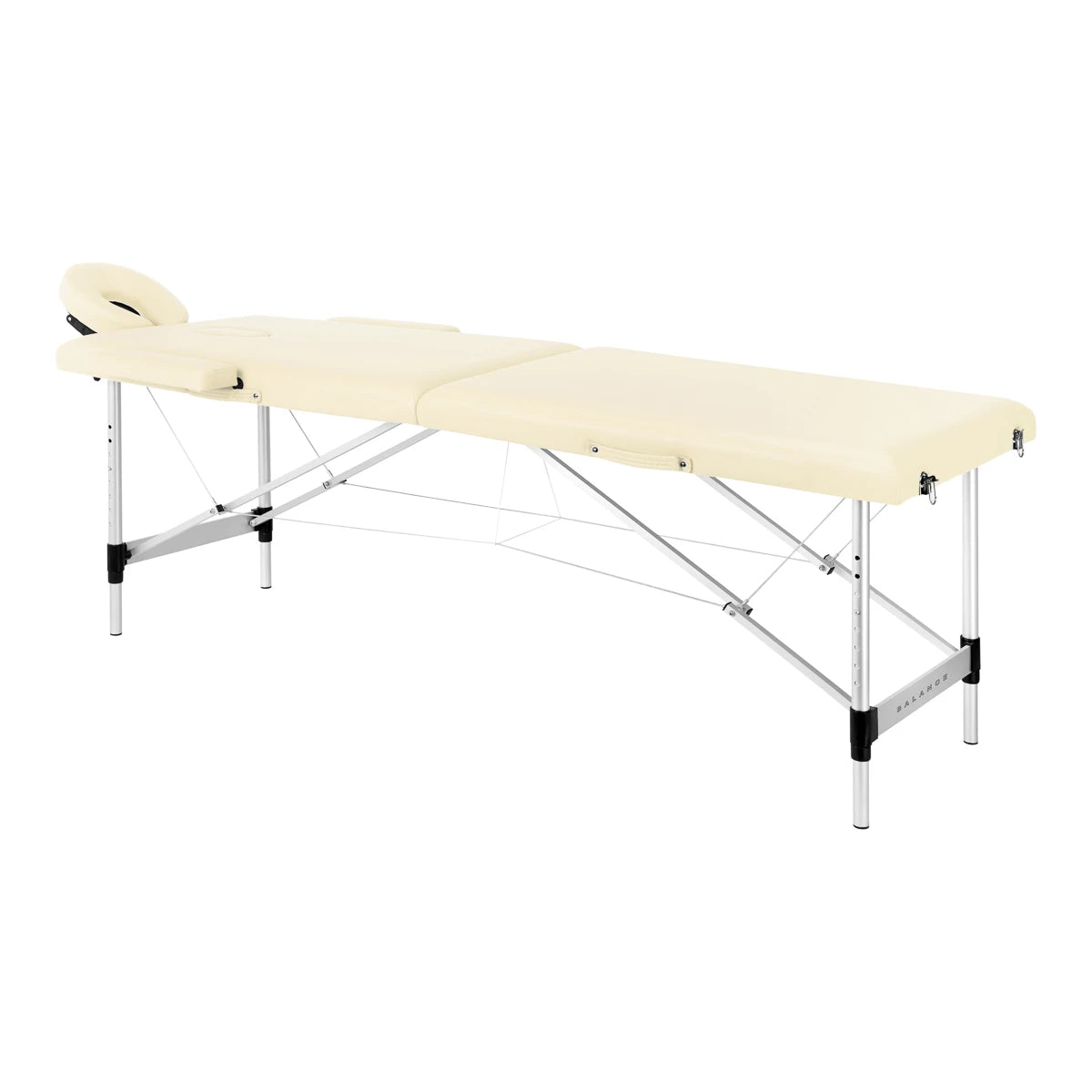 BALANCE aluminium folding massage table 2 segment cream