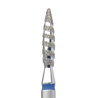 KMIZ Dimanta frēzes uzgalis "Tornado" zils 021 (ГСАПС- 2,1-10 С)