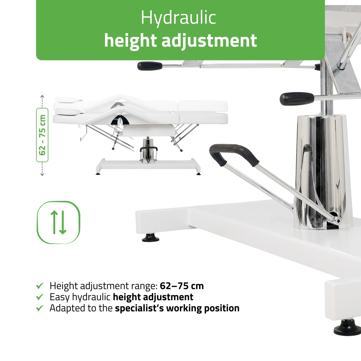 Alora White hydraulischer Kosmetikstuhl