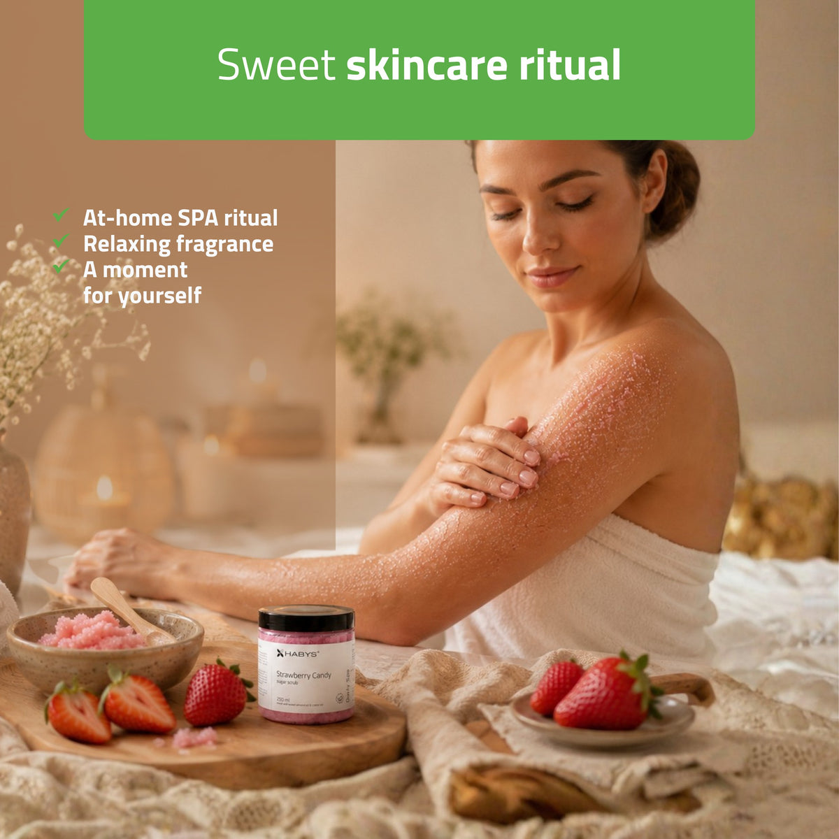Daily Spa Strawberry Candy Sugar Scrub, 250 ml