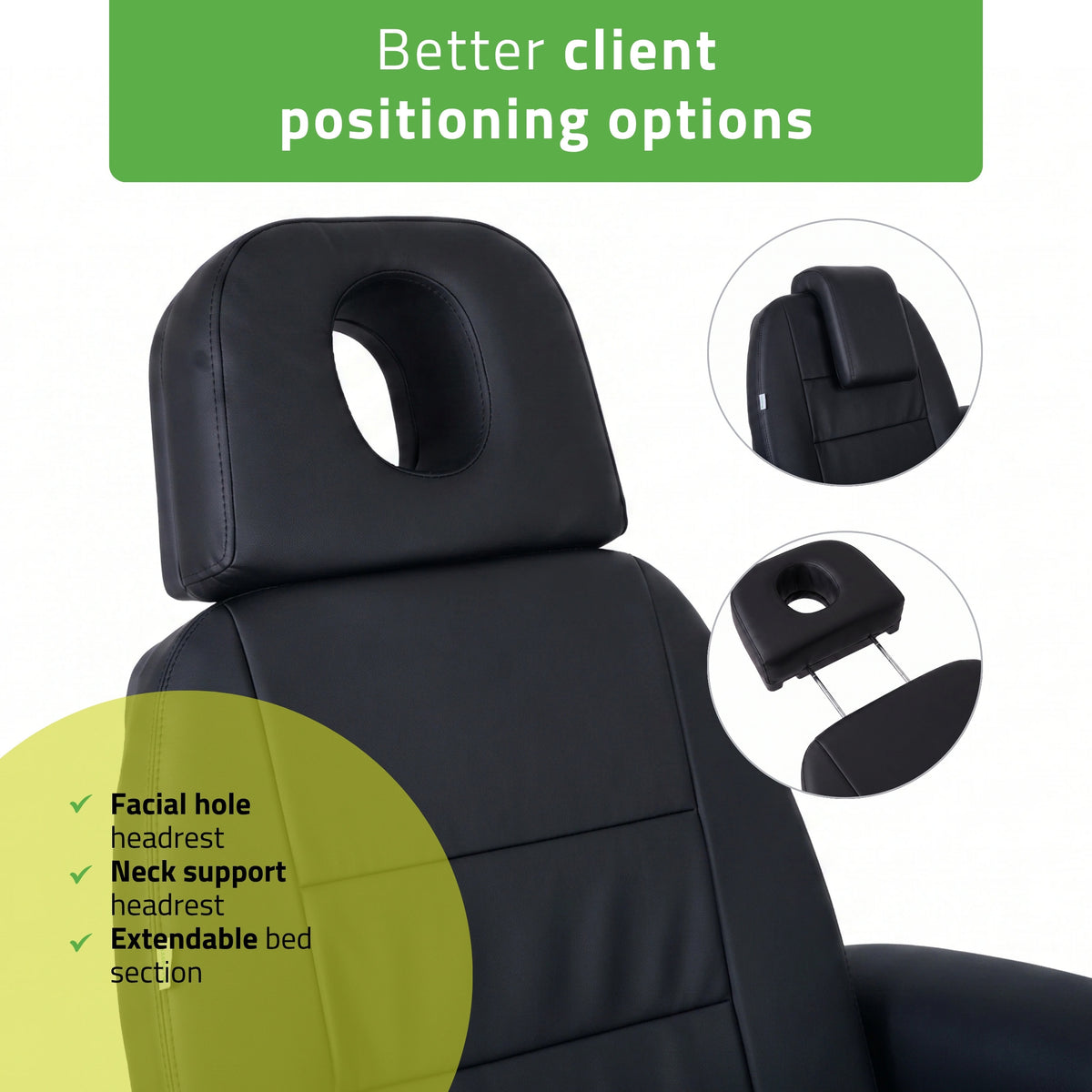 Электрическое косметологическое кресло Velora PRO 4 Touch Core k315, чёрное