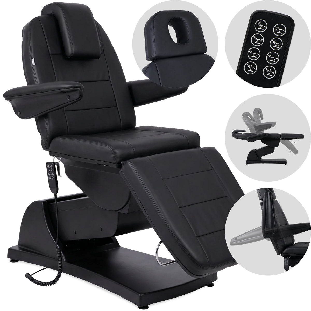 Электрическое косметологическое кресло Velora PRO 4 Touch Core k315, чёрное