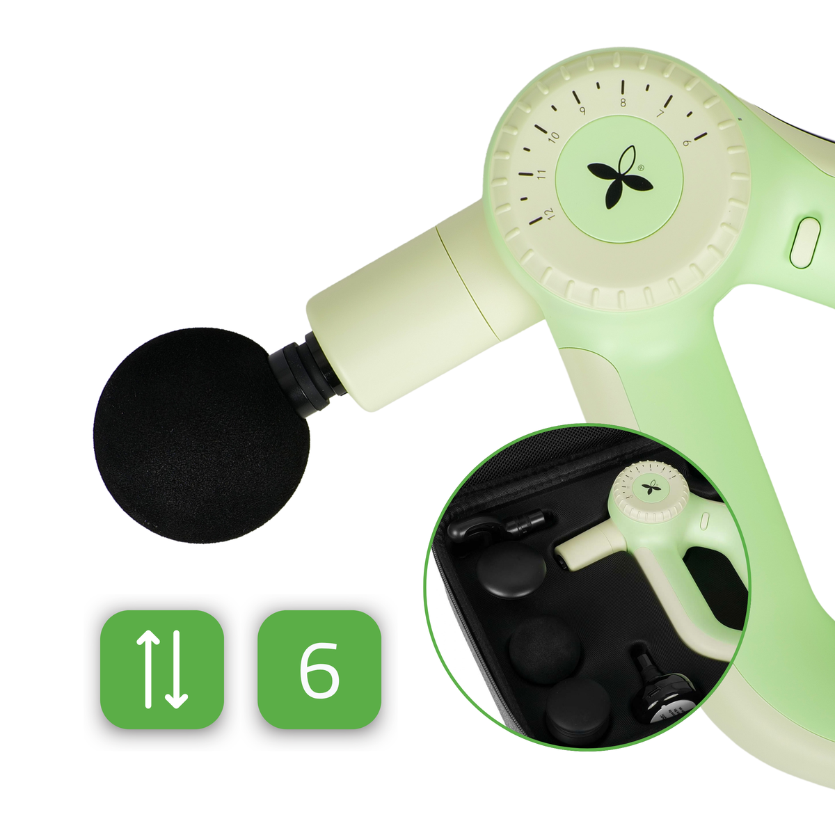HABYS Pro Therapy Go Green Electric Massager — compact massage gun
