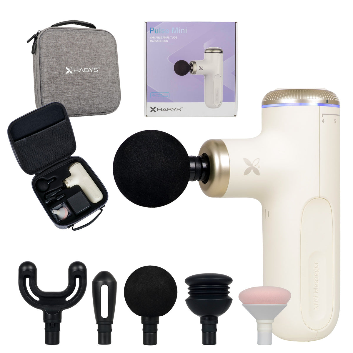 Habys Pulse Mini Electric Massager – Ivory