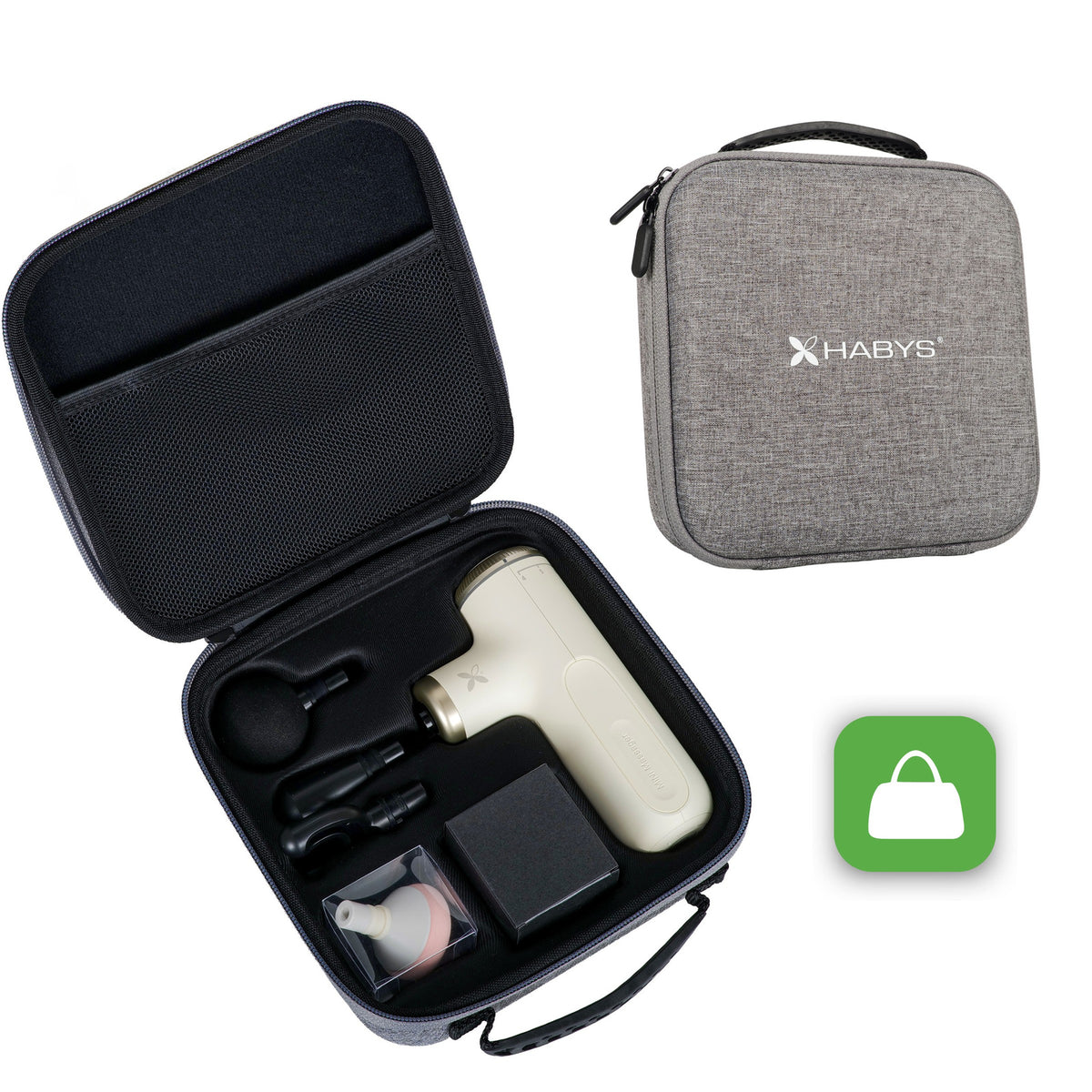 Habys Pulse Mini Electric Massager – Ivory
