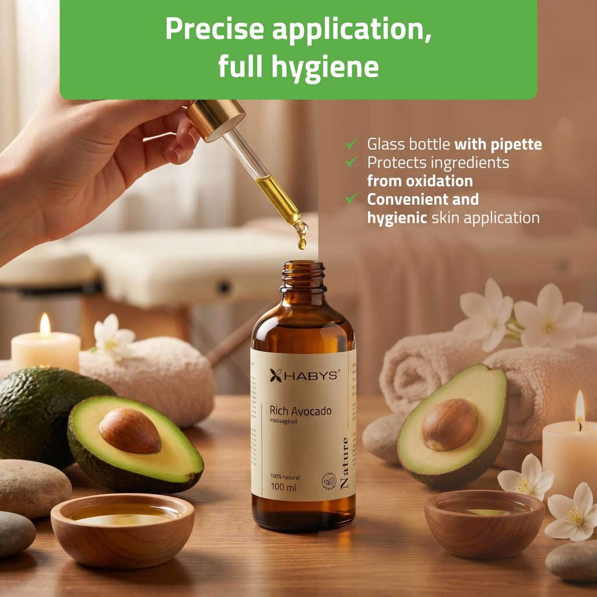 Massage Oil Nature Rich Avocado HABYS 100 ml