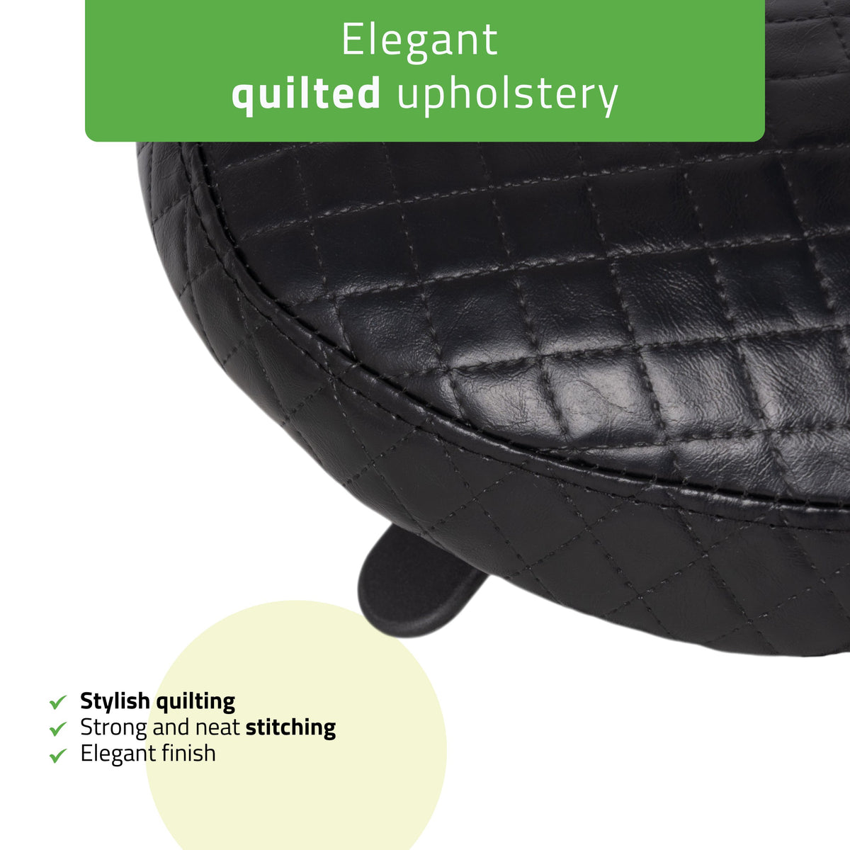Saddle stool LUMO, Comfy Base k515 quilted black