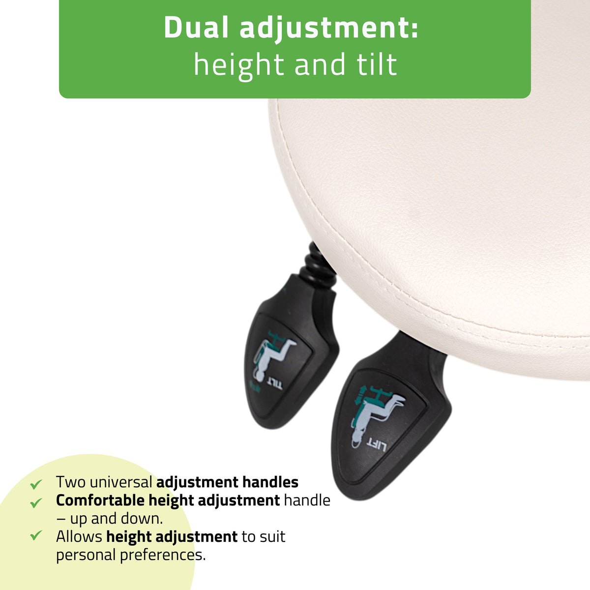 Saddle stool Sola, Comfy Base k501 white