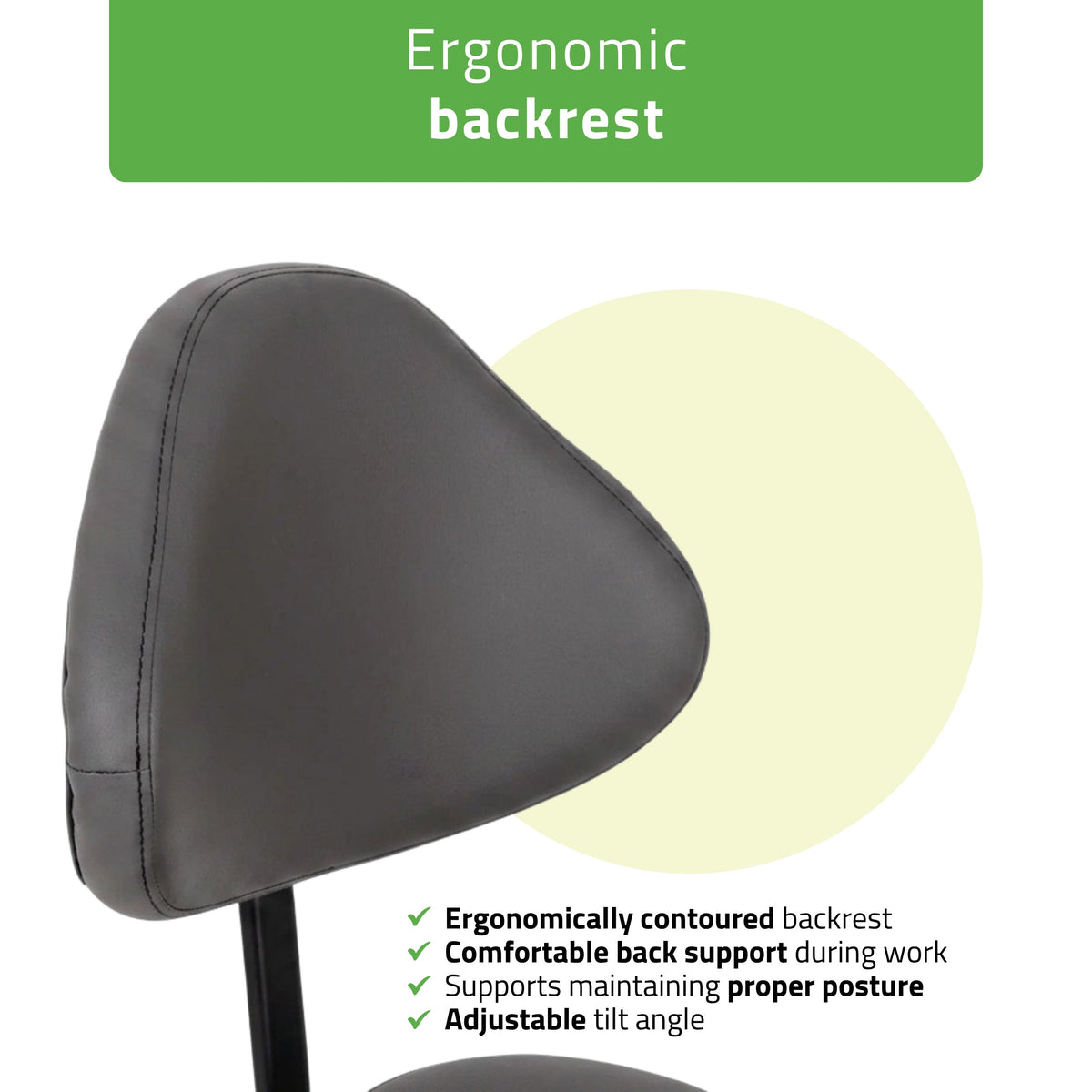 Saddle stool Sola, Comfy Base k521 grey