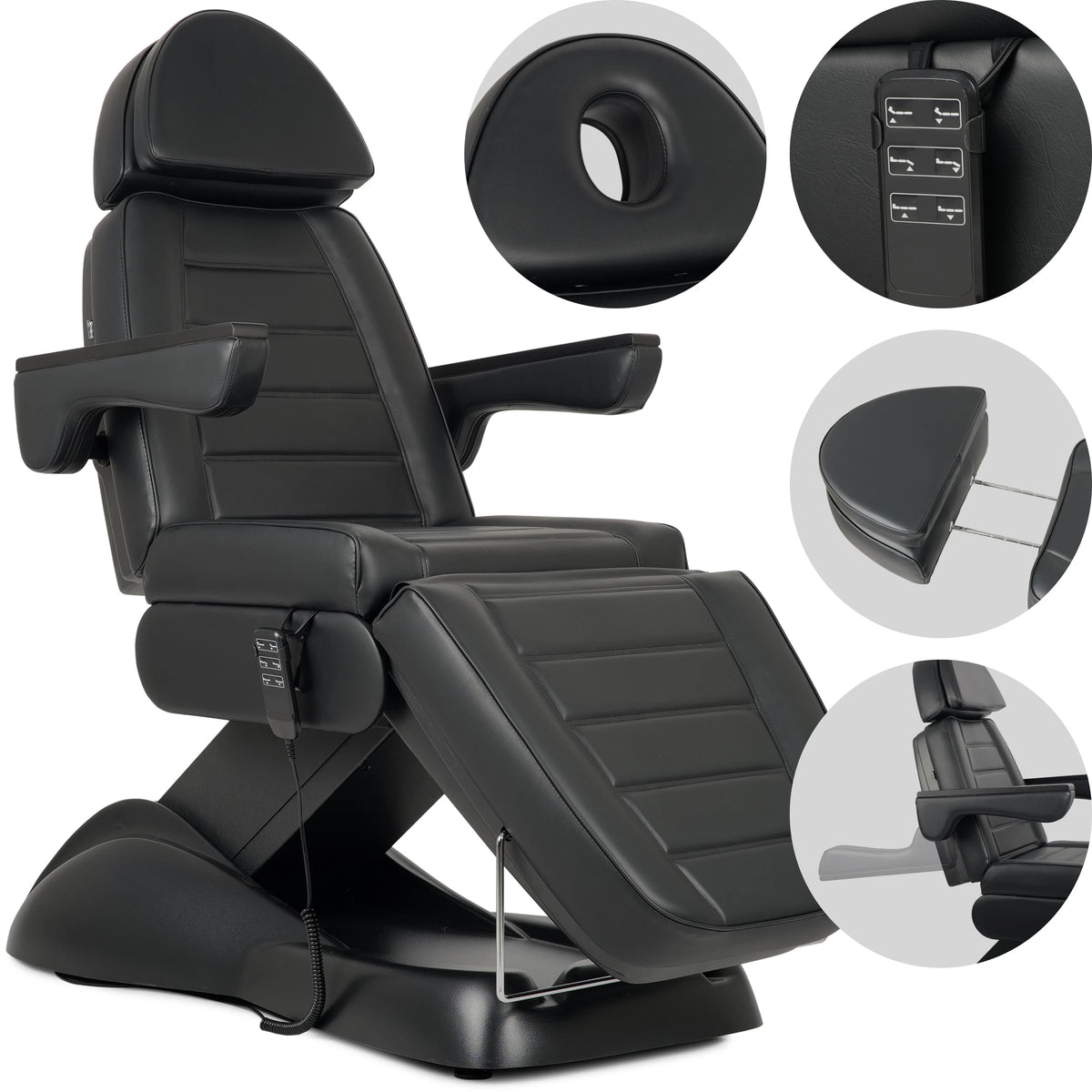 Elektrischer Kosmetikstuhl Leo PRO 4 Comfy Base k515, schwarz