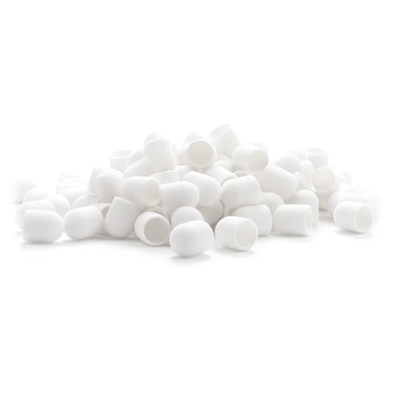10Er Set Einweg-Schleifkappen für Pediküre 13 mm, mittelharthart (80er Körnung)