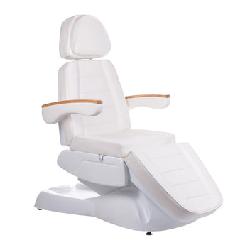 Kosmetoloģijas krēsls - kušete 273B-2, 2 motori, balts