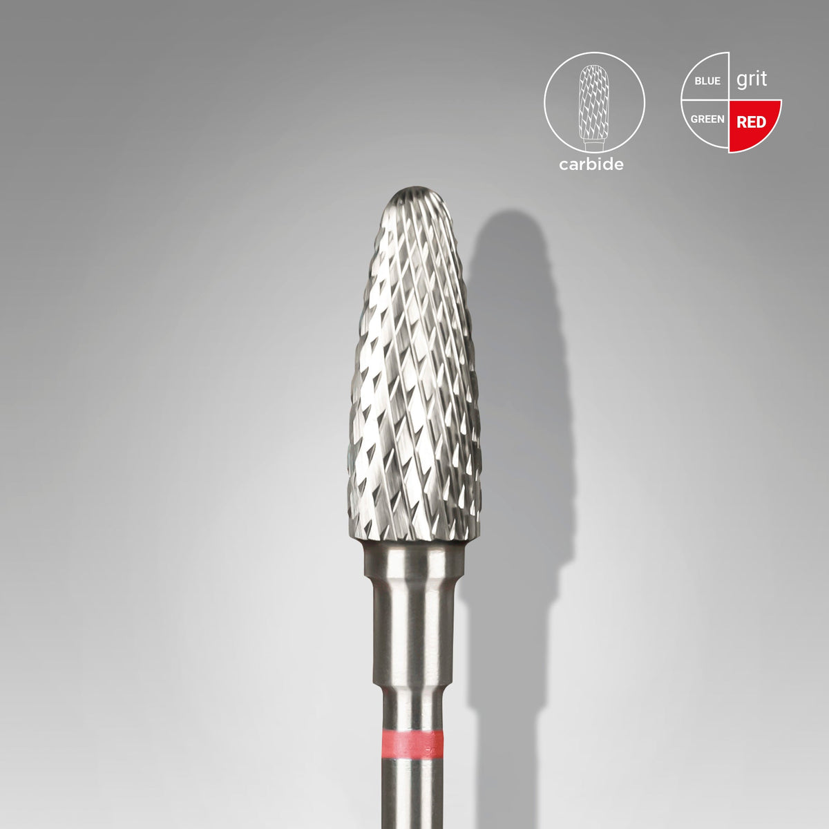 STALEKS EXPERT Karbid csiszolófej corn piros, fejátmérő 5 mm, munkarész 13 mm - piros / puha